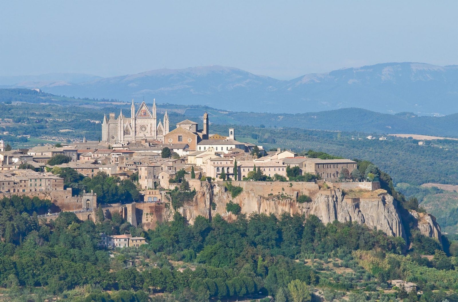 Orvieto on its tufa cliff with the Gothic Duomo